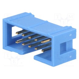 1 pcs x TE Connectivity - 2-1761603-3 - Socket, IDC, male, PIN: 10, straight, THT, gold-plated, 2.54mm, blue