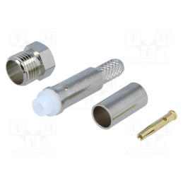 1 pcs x TE Connectivity - 1-1337552-0 - Plug, FME, female, straight, B9907,KX15,RG141,RG58C/U,URM43