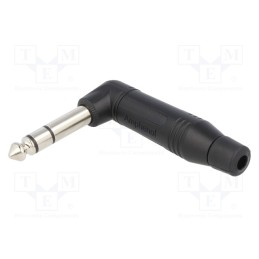 1 pcs x AMPHENOL - ACPS-RB - Plug, Jack 6,3mm, male, stereo, ways: 3, angled 90°, for cable