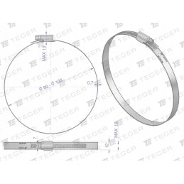 Reinforced clamp 80 100 worm clamp