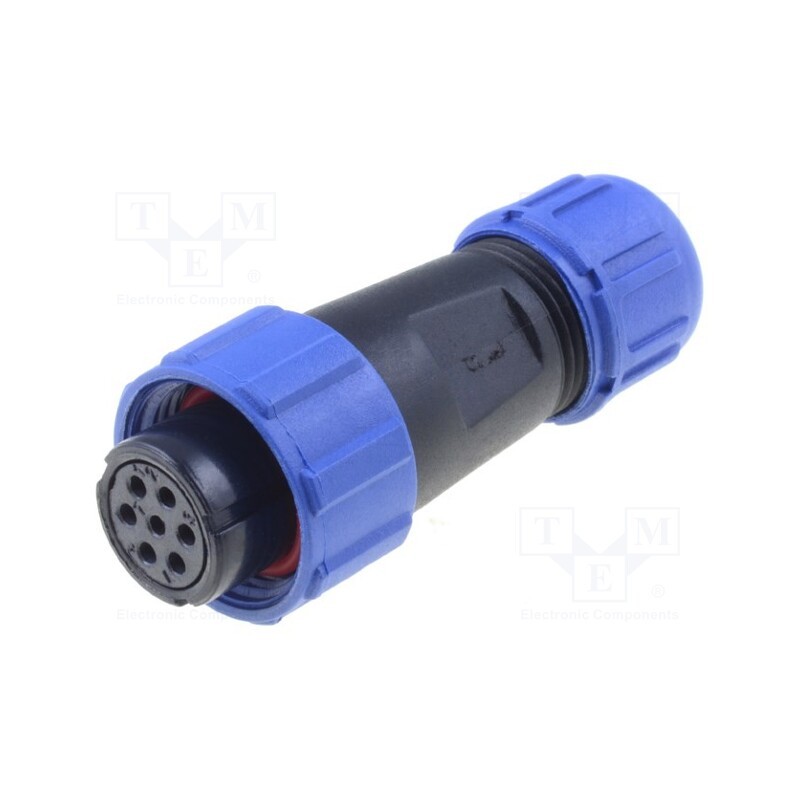 1 pcs x WEIPU - SP1310/S7I-N - Plug, SP13, female, PIN: 7, IP68, 4÷6.5mm, 5A, soldering, for cable