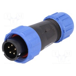1 pcs x WEIPU - SP1310/P5I-N - Plug, SP13, male, PIN: 5, IP68, 4÷6.5mm, 5A, soldering, for cable