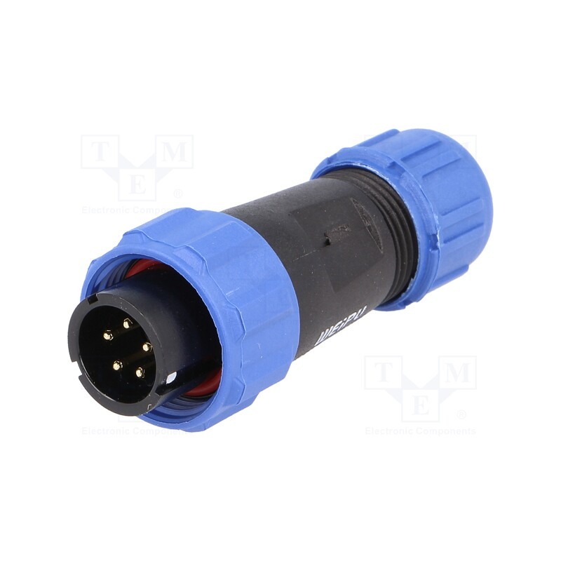 1 pcs x WEIPU - SP1310/P5I-N - Plug, SP13, male, PIN: 5, IP68, 4÷6.5mm, 5A, soldering, for cable