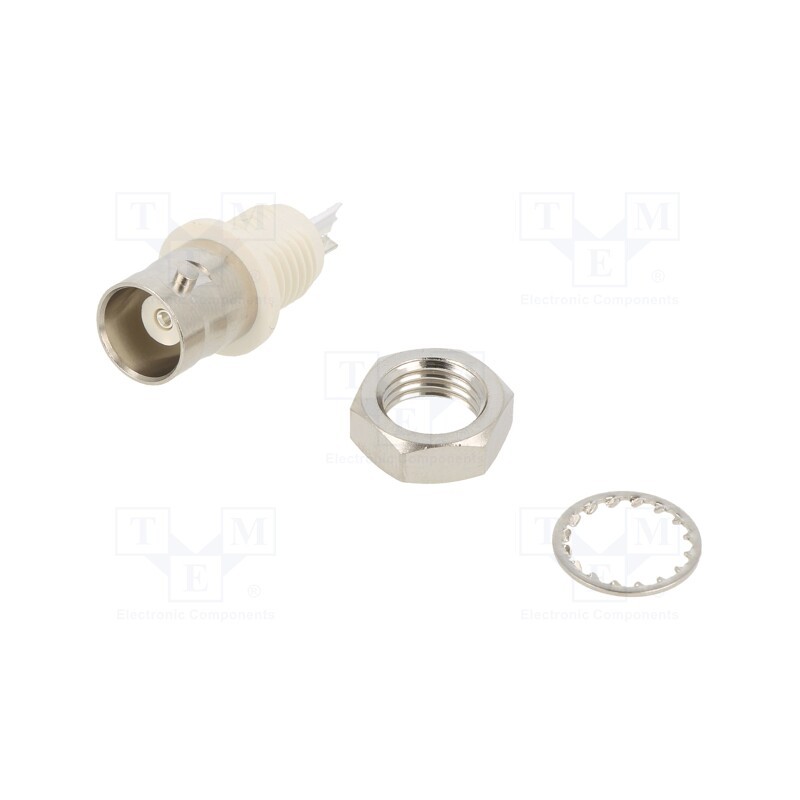 1 pcs x AMPHENOL RF - 031-10-RFX - Socket, BNC, female, straight, 50Ω, soldering, nylon, silver plated