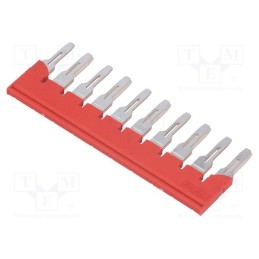 1 pcs x PHOENIX CONTACT - FBS 10-8 3030323 - Comb bridge, ways: 10, red, Width: 8mm, UL94V-0