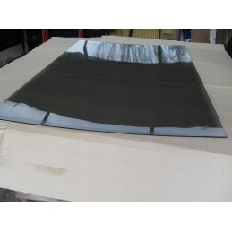 The glass is bent to the dimensions of an excavator and a loader