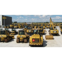 The glass is bent to the dimensions of an excavator and a loader