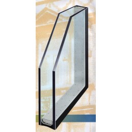 The glass is bent to the dimensions of an excavator and a loader