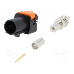 1 pcs x MOLEX - 734036280 - Connector: FAKRA, male, plug, crimped, Polarisation: A-Jet Black