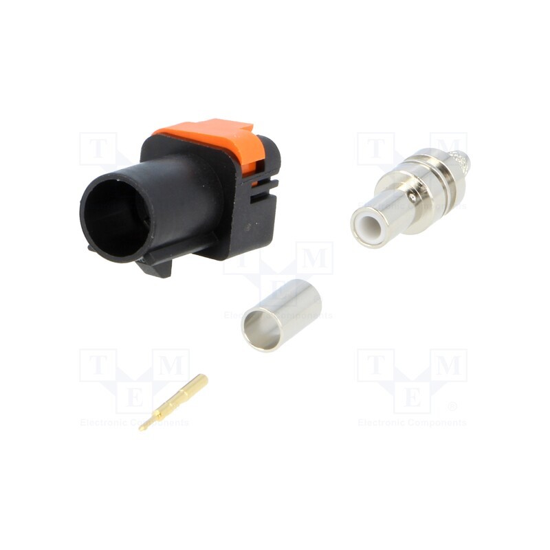 1 pcs x MOLEX - 734036280 - Connector: FAKRA, male, plug, crimped, Polarisation: A-Jet Black