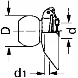 Ball for the lower link of the tractor, category 2, 3 collar