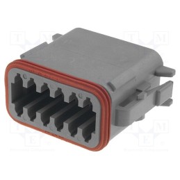 1 pcs x DEUTSCH - DT06-12SA - Connector: wire-wire, DT, female, plug, for cable, PIN: 12, grey