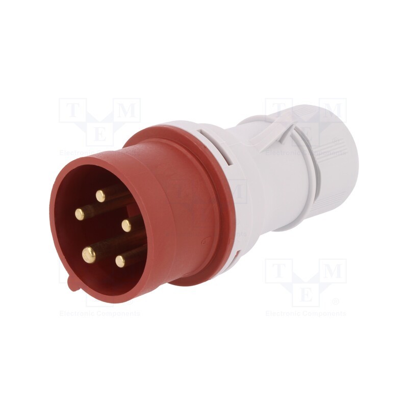 1 pcs x PAWBOL - B.1030 - Connector: AC supply 3-phase, plug, male, 16A, 400VAC, IEC 60309