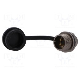 1 pcs x WEIPU - ST1212/P2 - Socket, ST12, male, PIN: 2, IP67, 13A, soldering, 250V, 2mm2, -25÷85°C