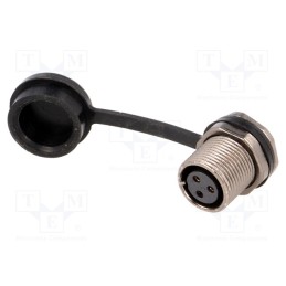 1 pcs x WEIPU - ST1213/S3 - Socket, ST12, female, PIN: 3, IP67, 13A, soldering, 250V, 2mm2