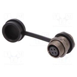 1 pcs x WEIPU - ST1213/S4 - Socket, ST12, female, PIN: 4, IP67, 5A, soldering, 200V, 0.75mm2