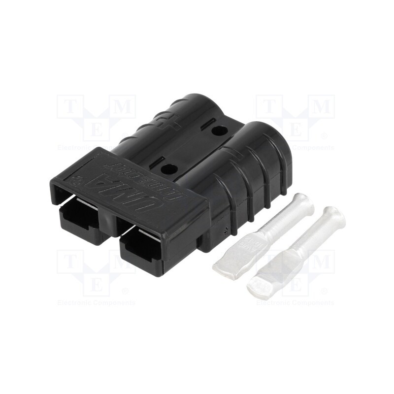 1 pcs x ENCITECH - 1130-0201-05 - Plug, wire-wire, hermaphrodite, PIN: 2, for cable, crimped, black