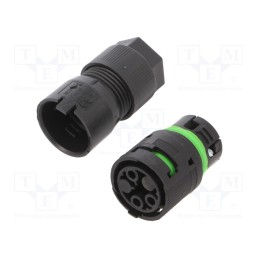1 pcs x AAG STUCCHI - 3802/V-M-3P-BK - Connector: AC supply, screw terminal, female, 8÷11.5mm, 16A, 400V