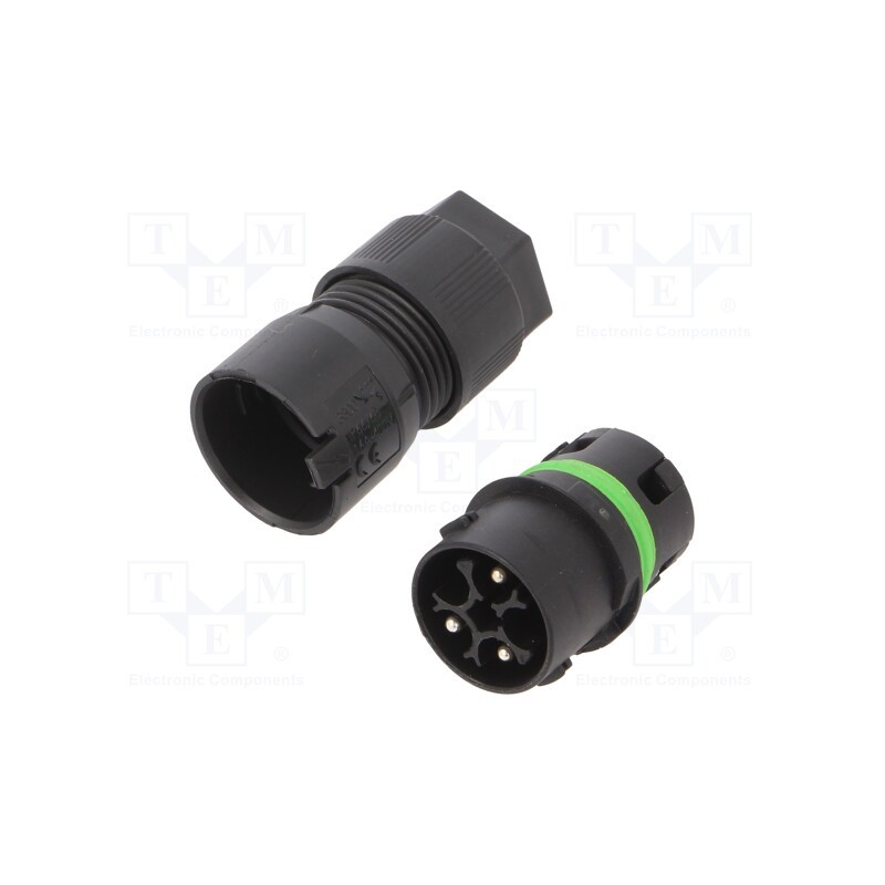 1 pcs x AAG STUCCHI - 3801/V-M-3P-BK - Connector: AC supply, screw terminal, male, 8÷11.5mm, 0.5÷1.5mm2
