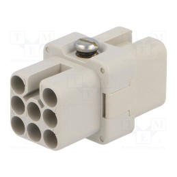 1 pcs x AMPHENOL - C14610B0080002 - Connector: HDC, contact insert, female, C146,heavy|mate D, PIN: 8