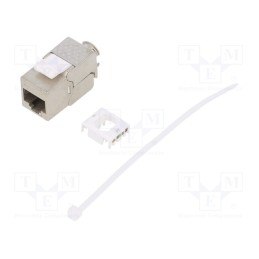 1 pcs x LOGILINK - NK4019 - Socket, RJ45, Cat: 6a, shielded,Keystone,PoE++, Layout: 8p8c, IDC
