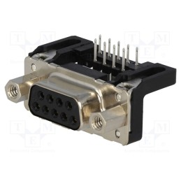 1 pcs x HARTING - 9661127603 - D-Sub, PIN: 9, socket, female, angled 90°, THT, UNC 4-40