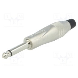 1 pcs x AMPHENOL - TM2PN - Plug, Jack 6,3mm, male, mono, ways: 2, straight, for cable, grey