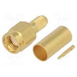 1 pcs x TELEGu00c4RTNER - J01150A0031 - Plug, SMA, male, straight, 50Ω, RG142,RG223, soldering,crimped