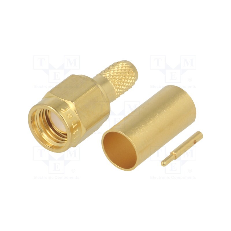 1 pcs x TELEGu00c4RTNER - J01150A0031 - Plug, SMA, male, straight, 50Ω, RG142,RG223, soldering,crimped