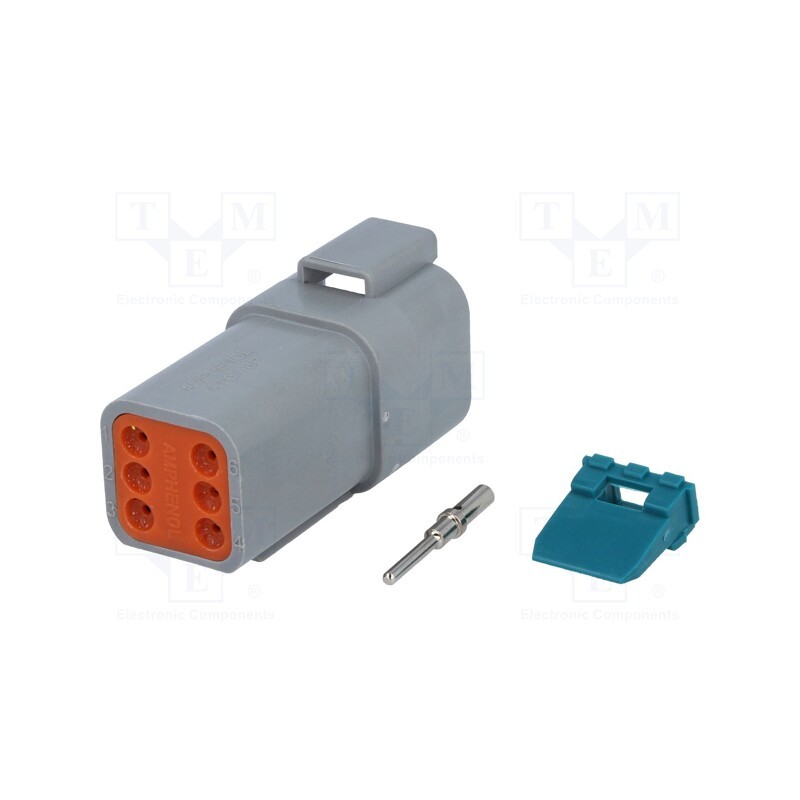 1 pcs x AMPHENOL - AT04-6P-KIT01 - Connector: wire-wire, AT, male, plug, for cable, PIN: 6, crimped