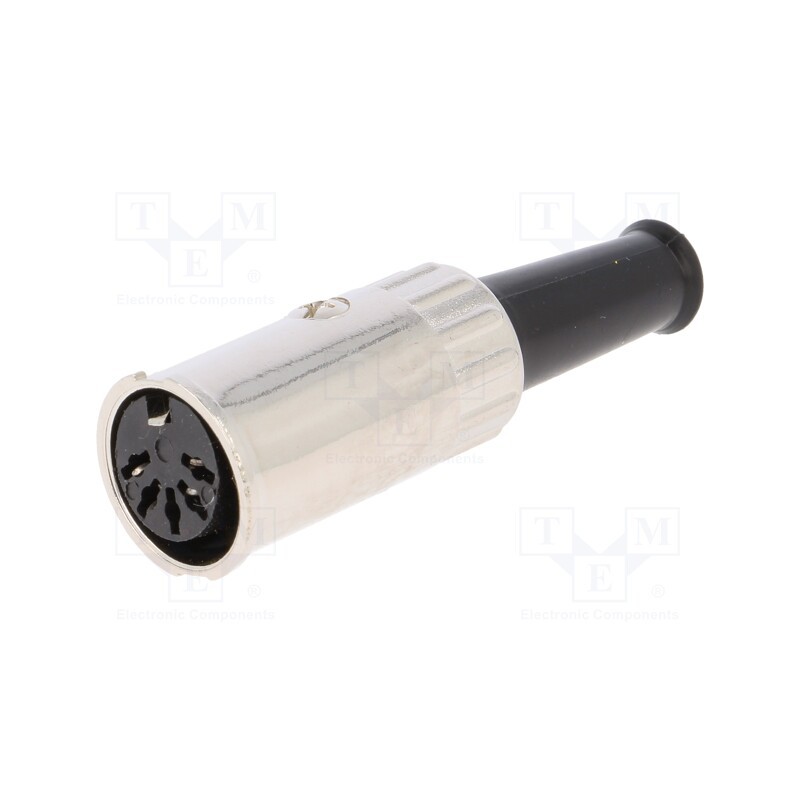 1 pcs x LUMBERG - 0122 05 - Plug, DIN, female, with strain relief, PIN: 5, Layout: 180°, 0.75mm2