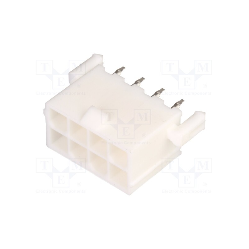 1 pcs x MOLEX - 39289088 - Socket, wire-board, male, Mini-Fit Jr, 4.2mm, PIN: 8, THT, PCB snap