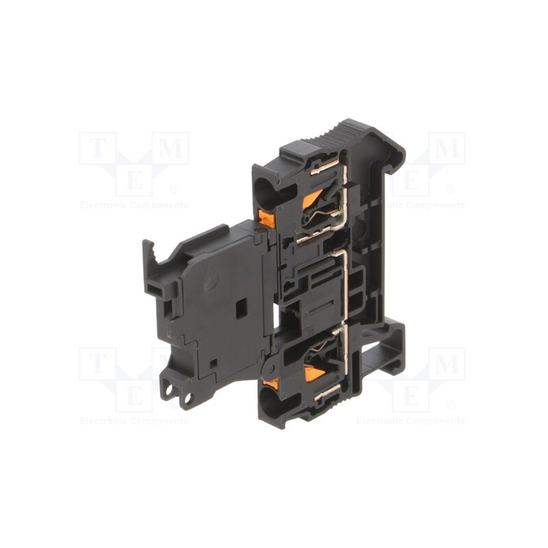 1 pcs x PHOENIX CONTACT - 3211861 - Splice terminal: rail, 0.2÷6mm2, ways: 1, terminals: 2, black, PT
