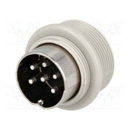 1 pcs x HIRSCHMANN - 930958517 MASEI 6100 - Socket, DIN, male, PIN: 6, Layout: 240°, soldering
