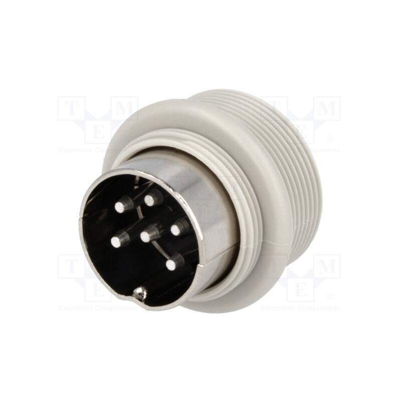 1 pcs x HIRSCHMANN - 930958517 MASEI 6100 - Socket, DIN, male, PIN: 6, Layout: 240°, soldering