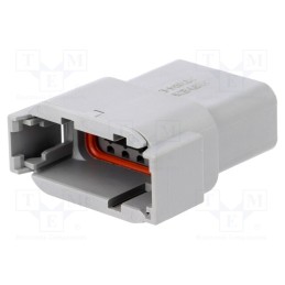 1 pcs x AMPHENOL - ATM04-12PA - Connector: wire-wire, ATM, male, plug, for cable, PIN: 12, grey, IP67