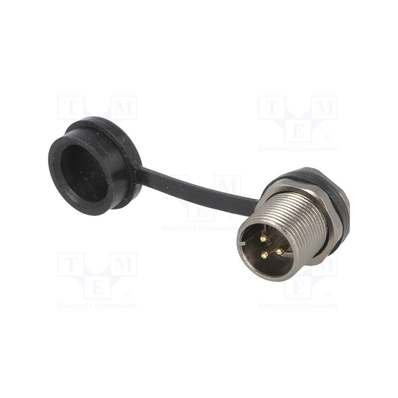 1 pcs x WEIPU - ST1213/P3 - Socket, ST12, male, PIN: 3, IP67, 13A, soldering, 250V, 2mm2, -25÷85°C