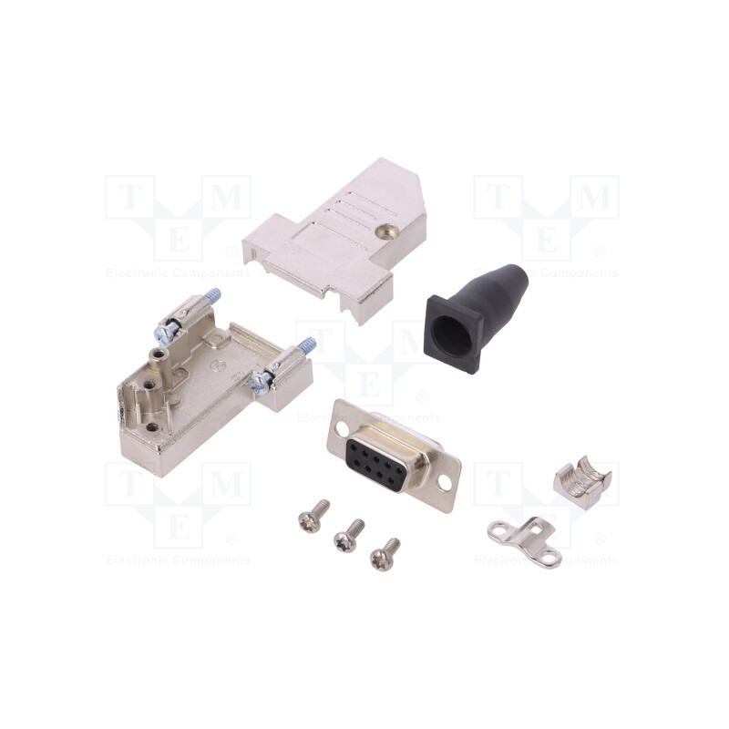 1 pcs x ENCITECH - DTSL09-SJSRG-S-DBS-K - D-Sub, PIN: 9, plug, female, soldering, for cable, black