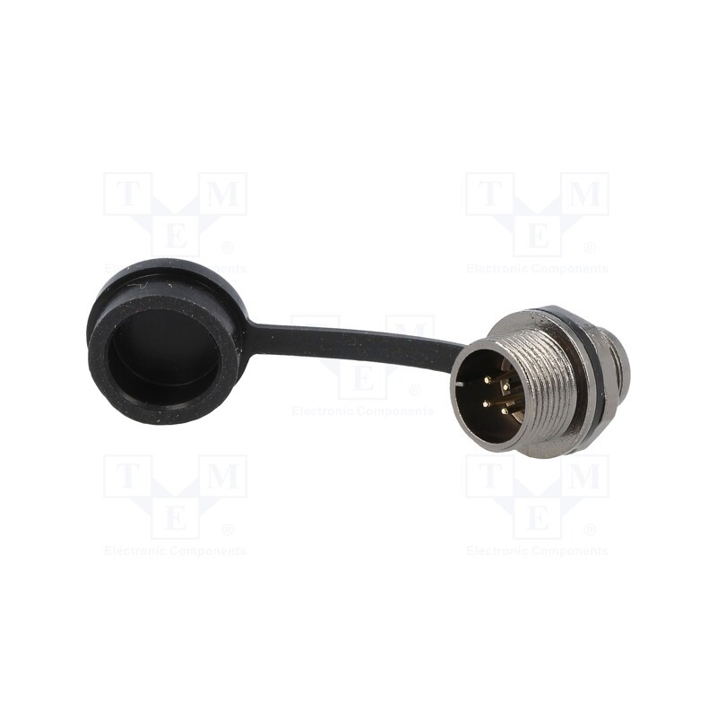 1 pcs x WEIPU - ST1212/P4 - Socket, ST12, male, PIN: 4, IP67, 5A, soldering, 200V, 0.75mm2
