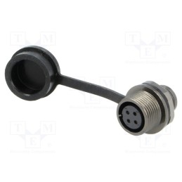 1 pcs x WEIPU - ST1212/S4 - Socket, ST12, female, PIN: 4, IP67, 5A, soldering, 200V, 0.75mm2