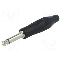 1 pcs x AMPHENOL - TM2PBMJ - Plug, Jack 6,3mm, male, mono, ways: 2, straight, for cable, black