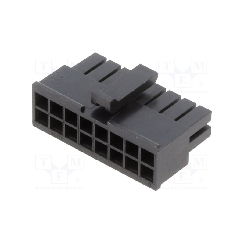 1 pcs x MOLEX - 430251608 - MicroFit 3.0 DR Rcpt 16Ckt GW HF