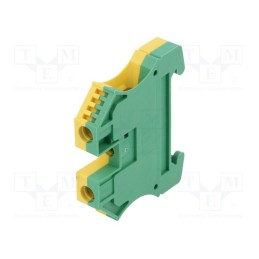 1 pcs x WEIDMu00dcLLER - 1010300000 WPE 10 - Splice terminal: rail, 10mm2, ways: 1, terminals: 2, yellow-green