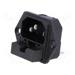 1 pcs x SCHURTER - 6220.23 - Connector: AC supply, socket, male, 10A, 250VAC, IEC 60320, C14 (E)