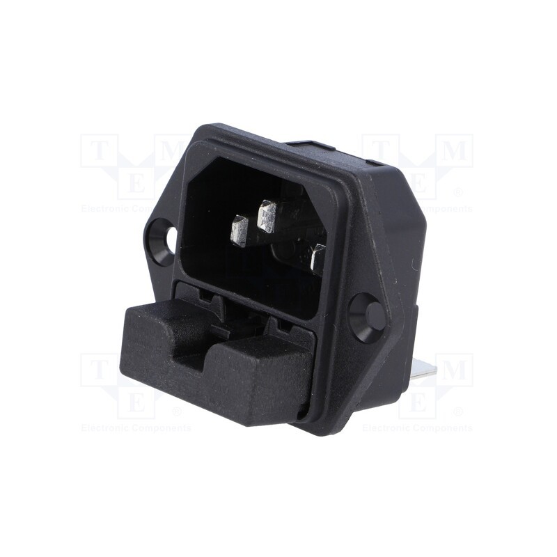 1 pcs x SCHURTER - 6220.23 - Connector: AC supply, socket, male, 10A, 250VAC, IEC 60320, C14 (E)