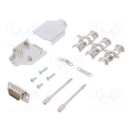 1 pcs x ENCITECH - MHDM-09-DBP-W-K - D-Sub, PIN: 9, plug, male, straight, soldering, for cable, white