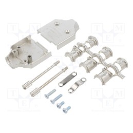 1 pcs x ENCITECH - MHDM09-M3-K - Enclosure: for D-Sub connectors, D-Sub 9pin,D-Sub HD 15pin