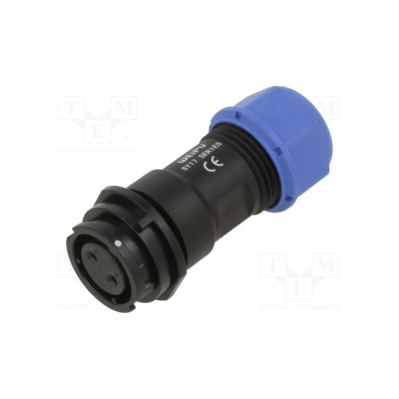 1 pcs x WEIPU - SY1711/S2-1N - Plug, SY17, female, PIN: 2, IP67, 10A, soldering, for cable, 500V