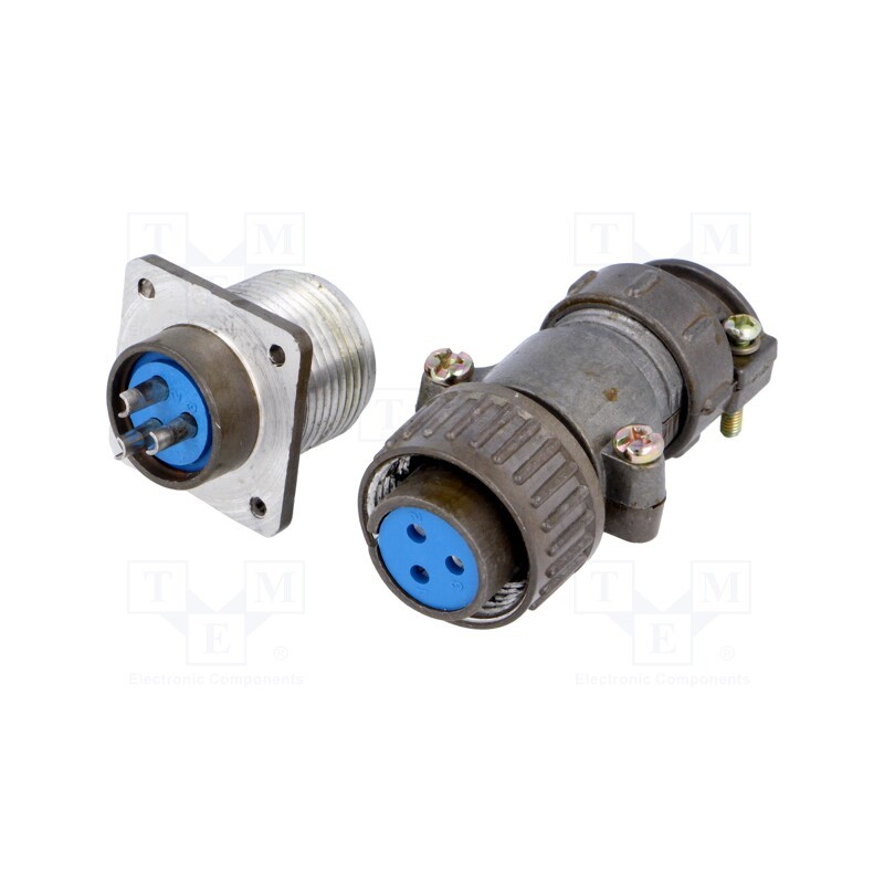 1 pcs x CONNFLY - DS1110-08-03LYP - Connector: circular, socket,plug, DS1110-08, male,female, PIN: 3