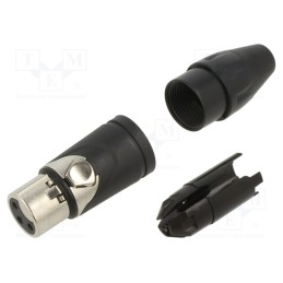 1 pcs x AMPHENOL - AXX3F - Plug, XLR, female, PIN: 3, straight, for cable, soldering, tinned